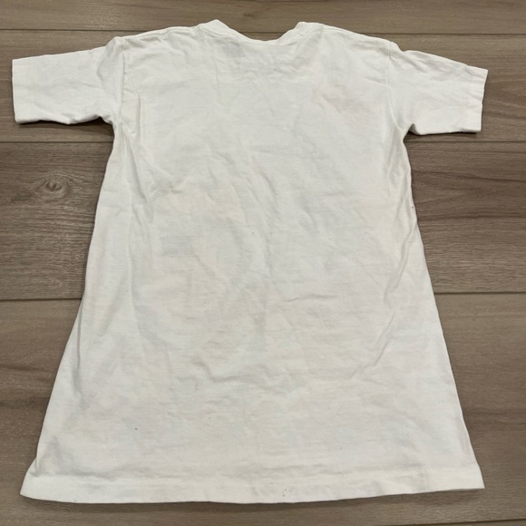 Vintage 90s Disney Prince Goofy Tennis White Tee Single Stitch Disney Size Small - Picture 7 of 8